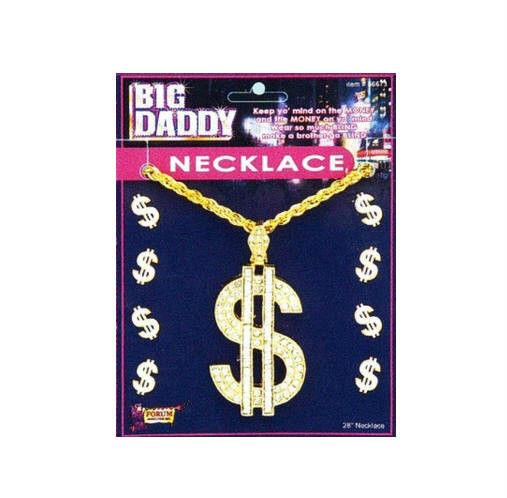 Big Bad Jewelry $ Dollar Sign Pimp Daddy Necklace