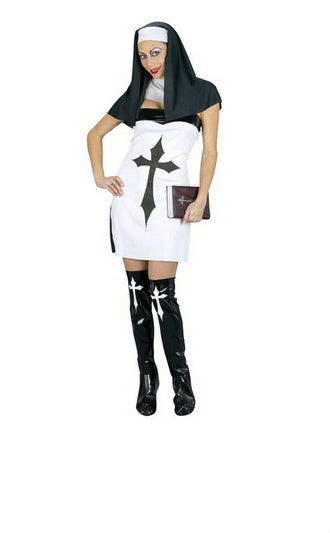 Sexy Sassy Sister Adult Nun Costume Small 6-8 HalloweenStore.com Sexy Sassy Sister Adult Nun Costume Small 6-8 HalloweenStore.com