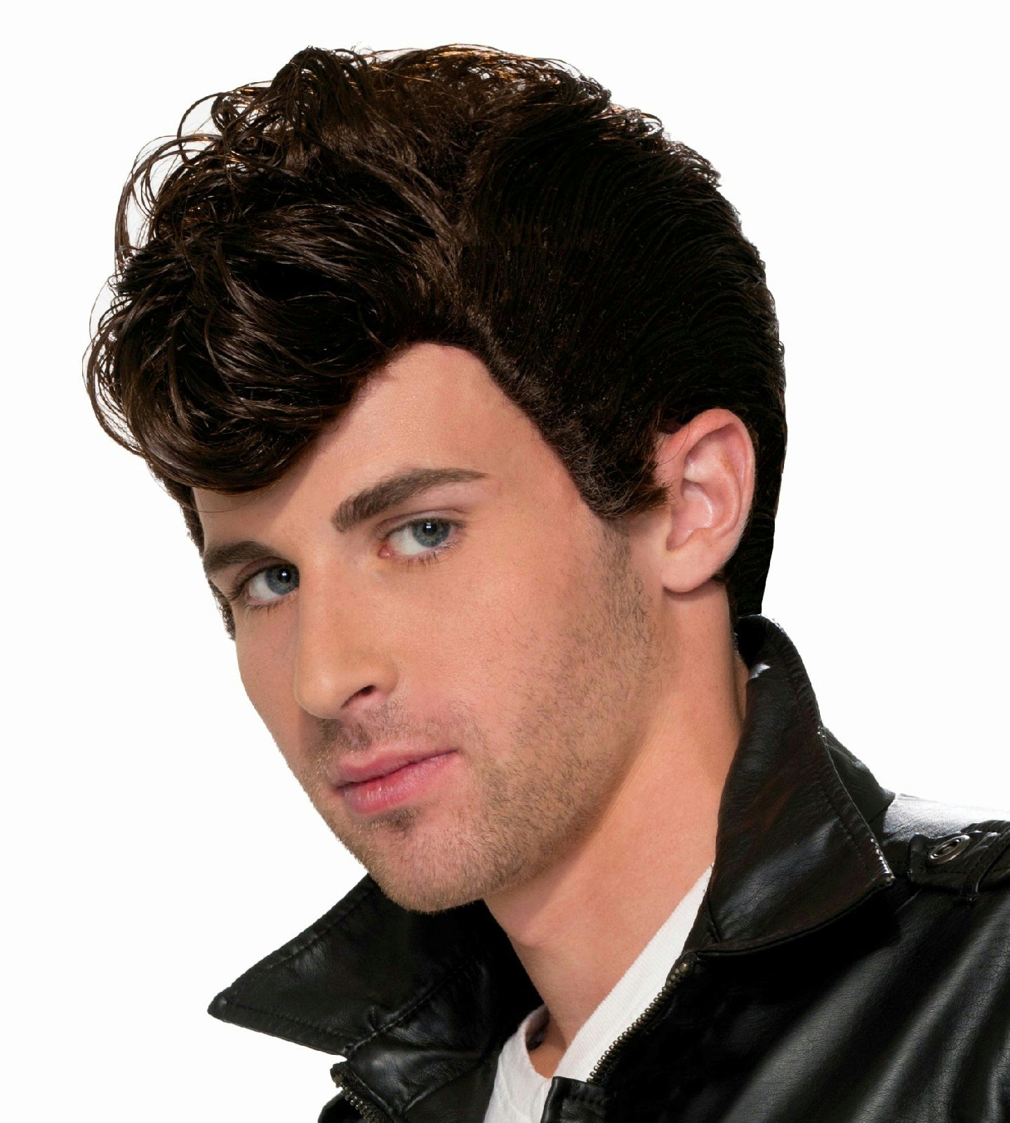 Brown 50's Greaser Mens Costume Wig