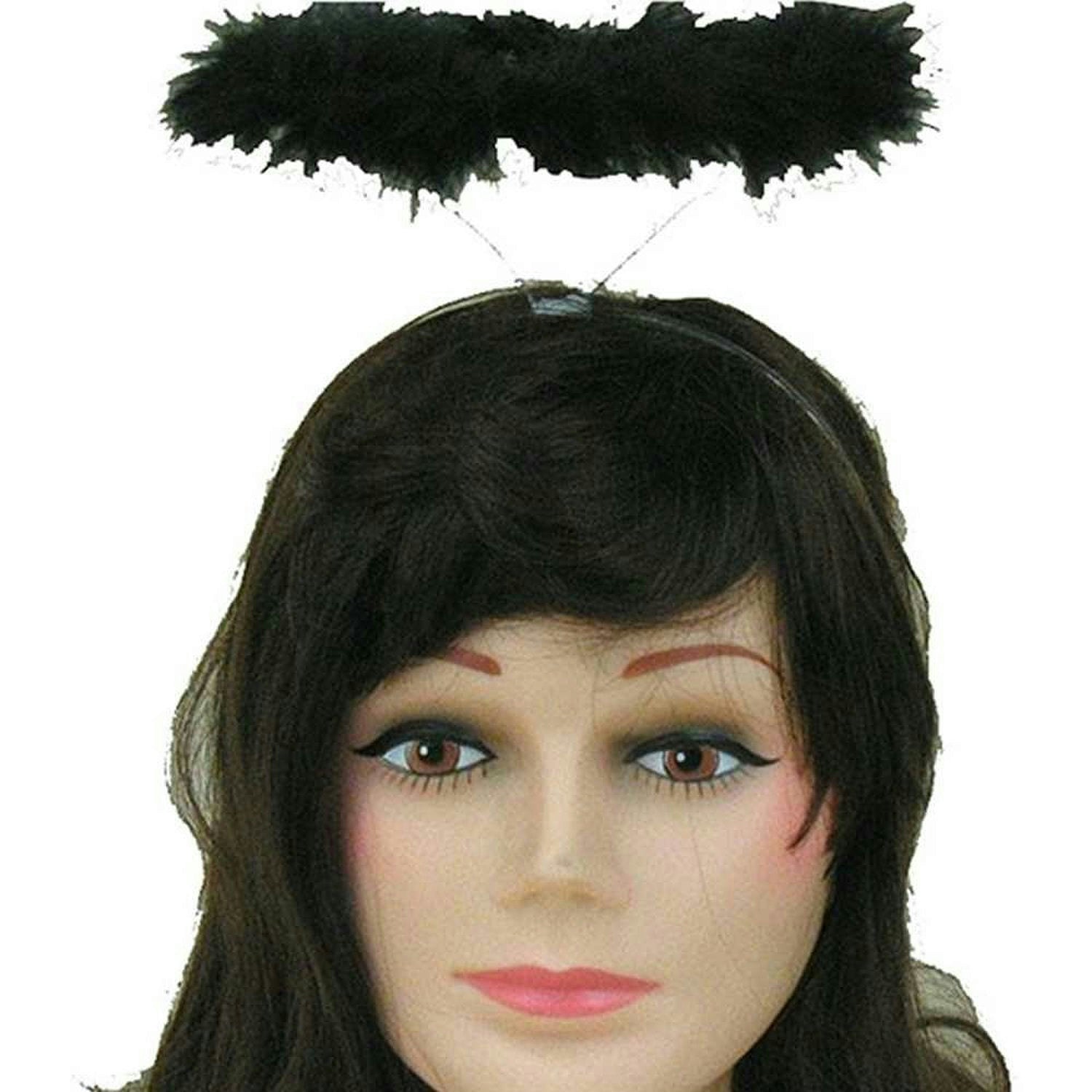 Black Marabou Fallen Dark Angel Halo