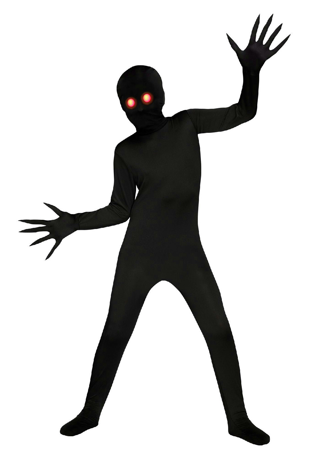 Fade Eye Shadow Demon Black Skin Suit Child Costume Medium 8-10