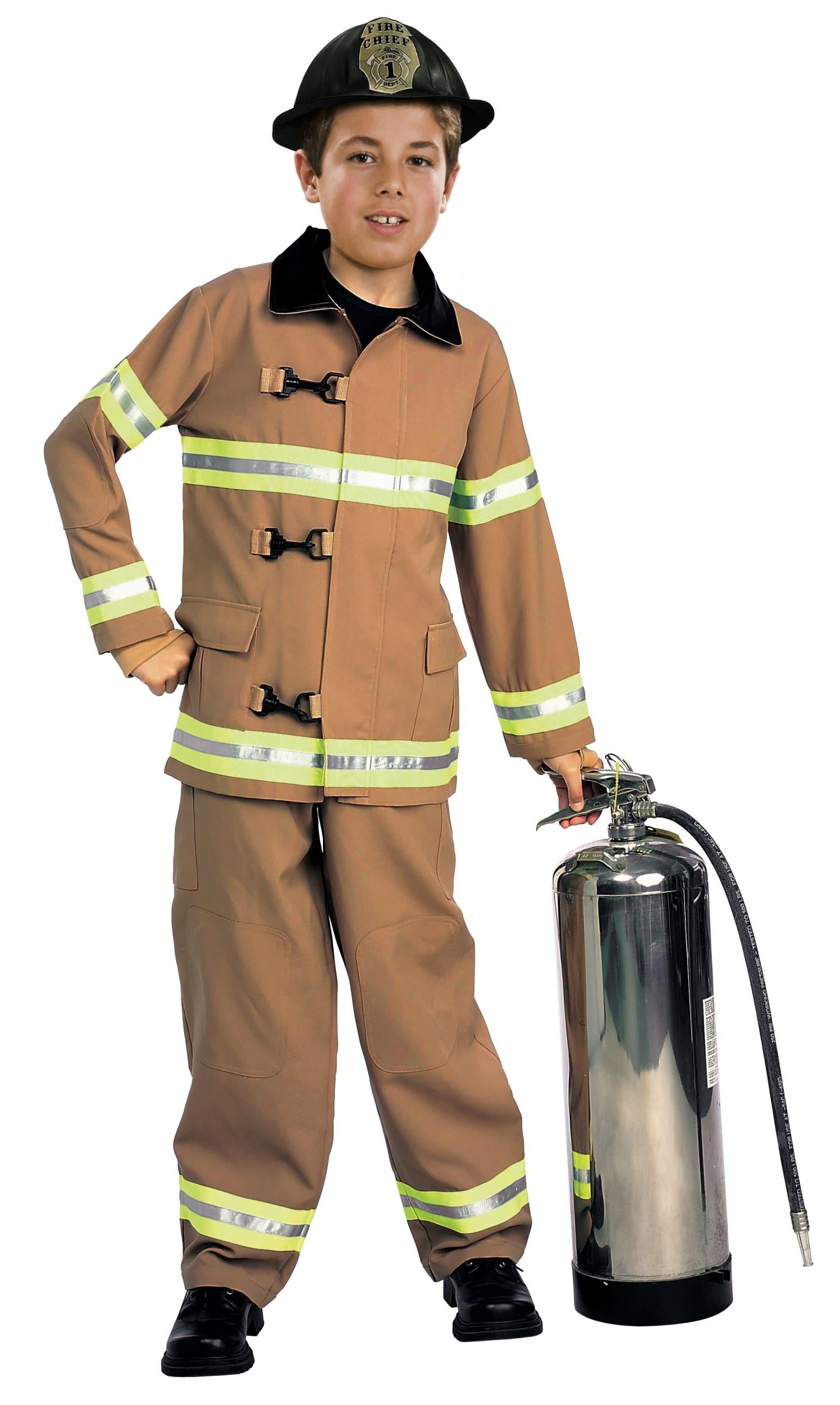 Kids Firefighter Fireman Child Costume Toddler Size 2-4