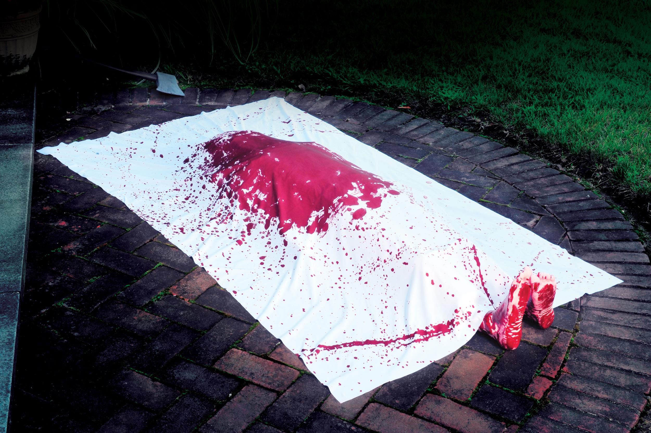 Bloody Crime Scene Halloween Party Haunted House Decoration Prop