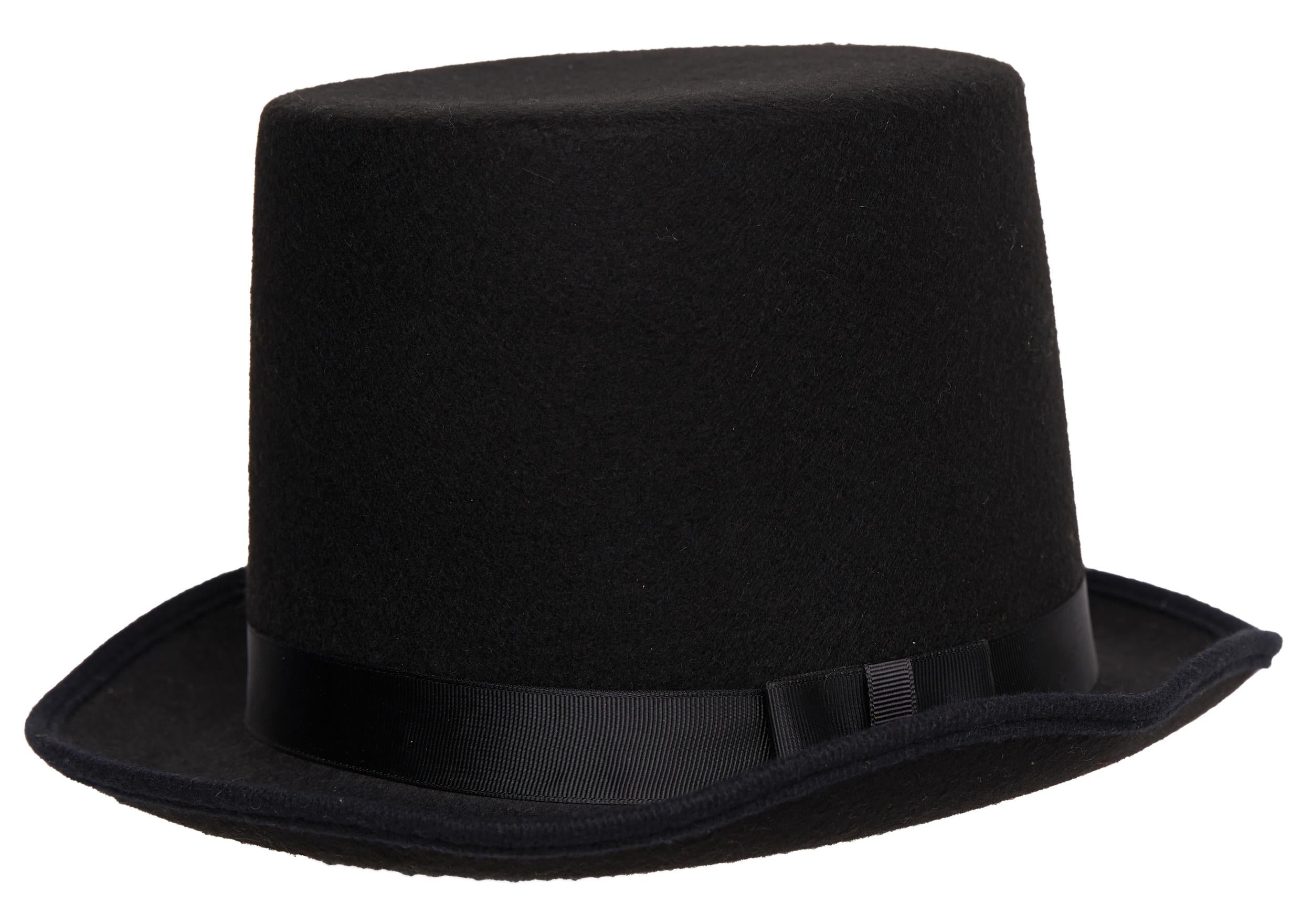 Black Steampunk Felt Top Hat