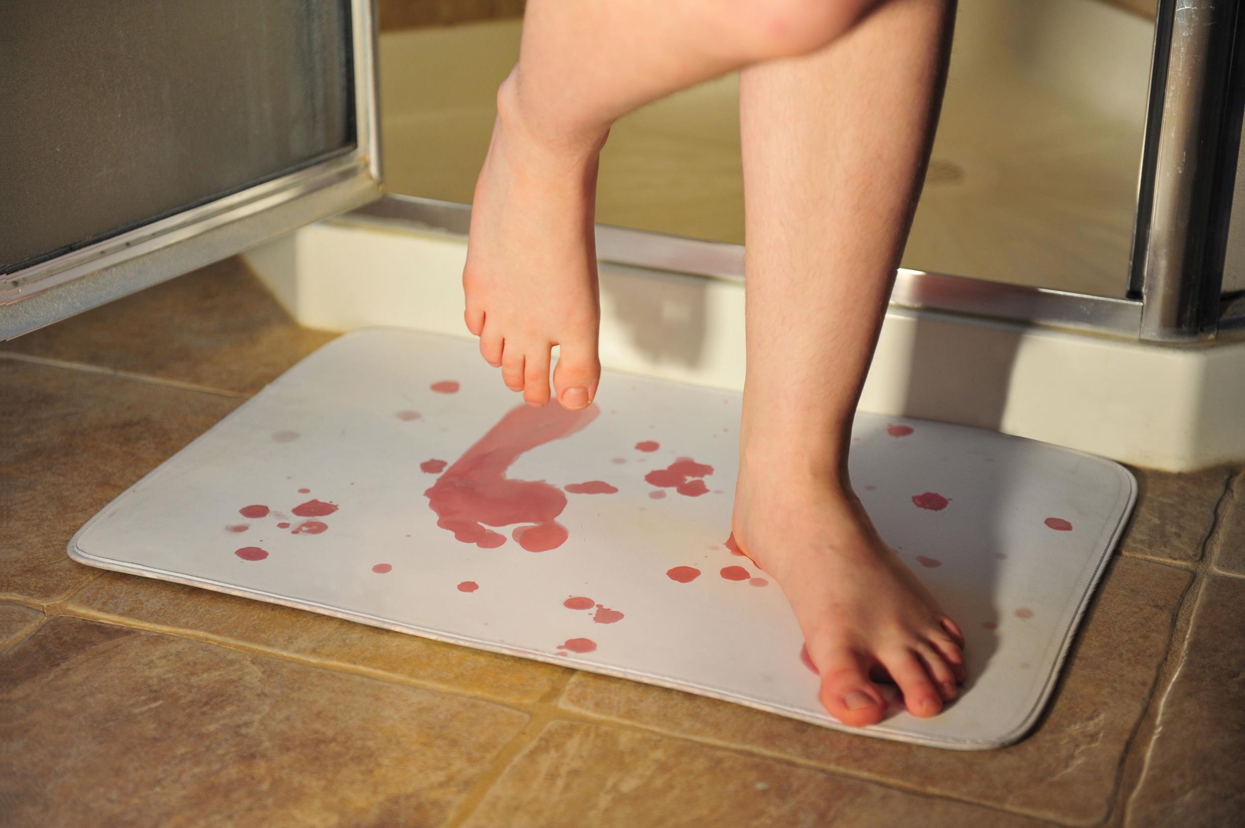 Bloody Bathroom Floor Mat Decoration