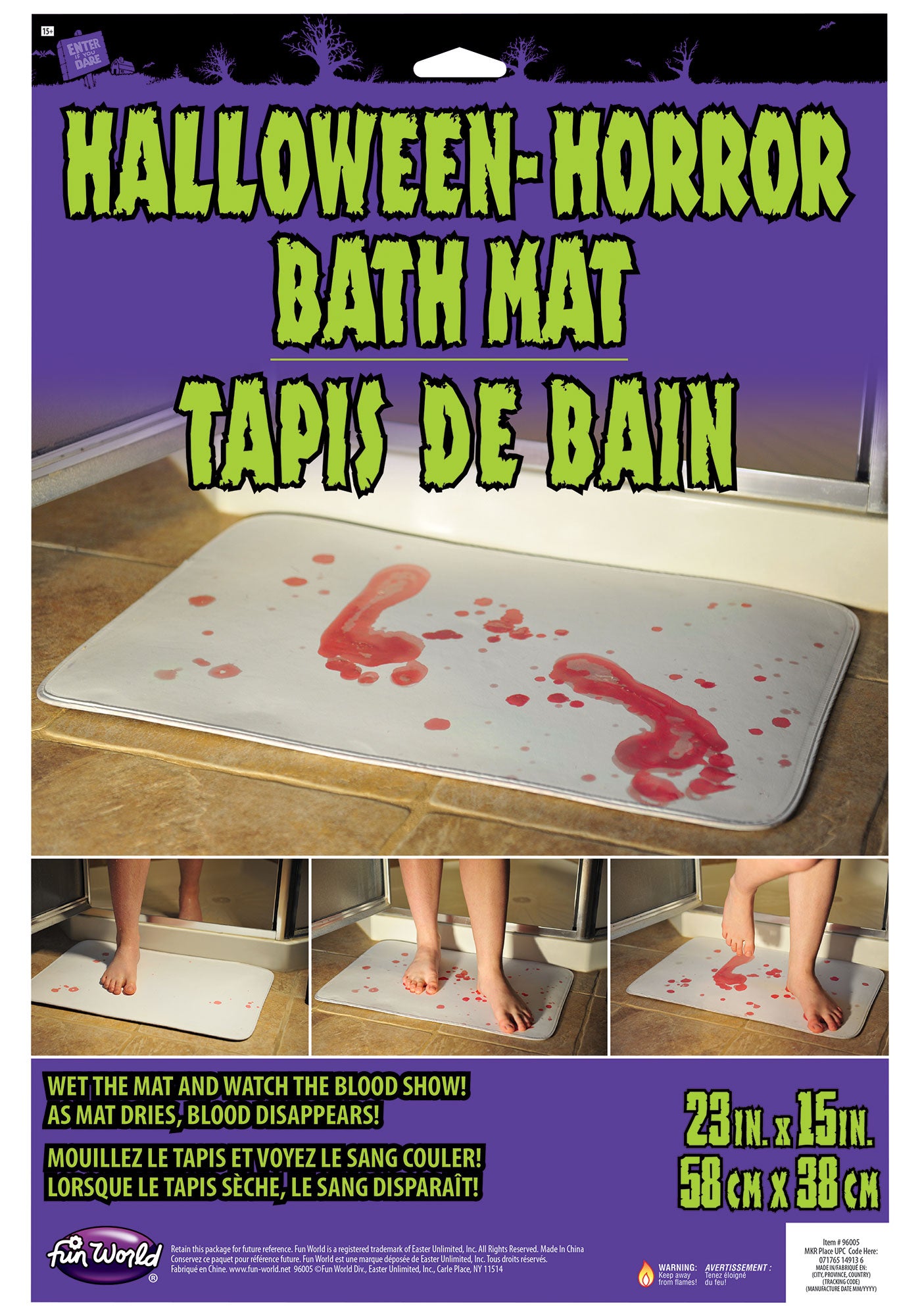 Bloody Bathroom Floor Mat Decoration
