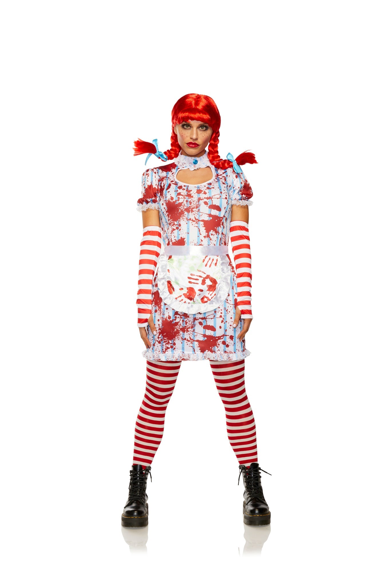 Evil Fast Food Wendy Girl Dress Adult Costume Large 10-12