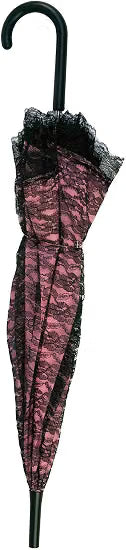 Lace Parasol Umbrella - Pink/Black