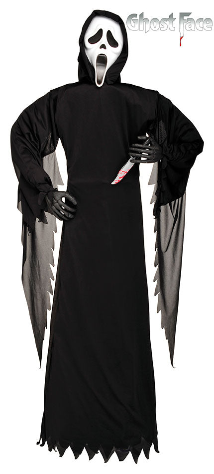 6' Ghost Face Figure with Knife Halloween Prop Decoration