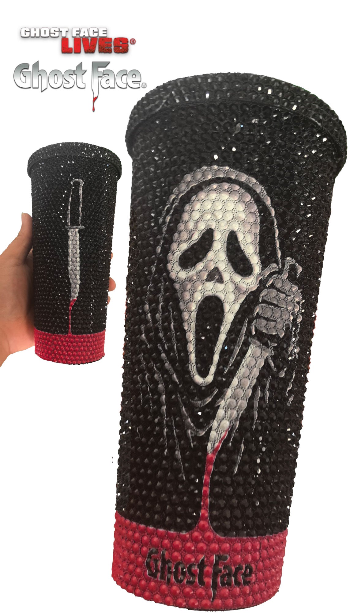 Ghost Face Bling Tumbler
