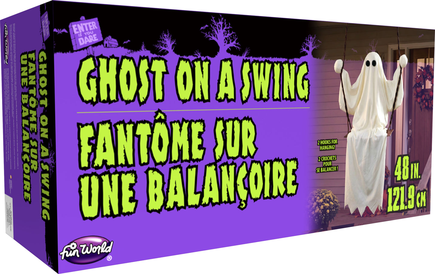 48" Ghost on a Swing Halloween Decoration