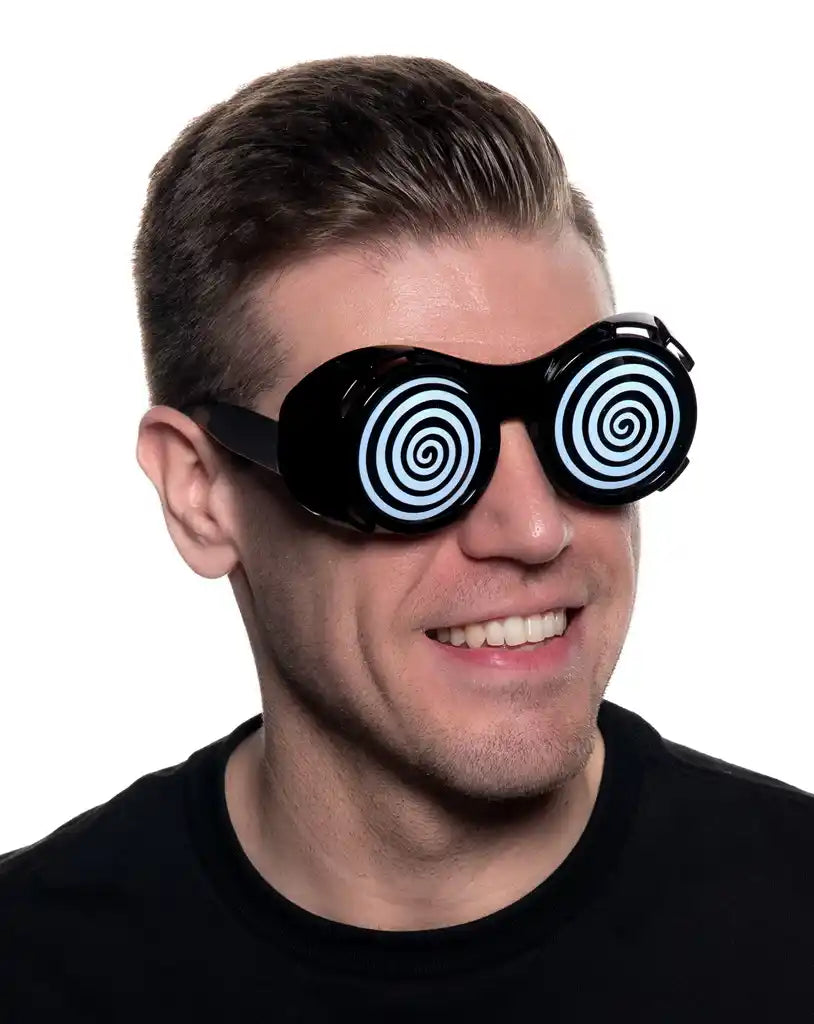X-Ray Vision Glasses - Black Hypno Swirl