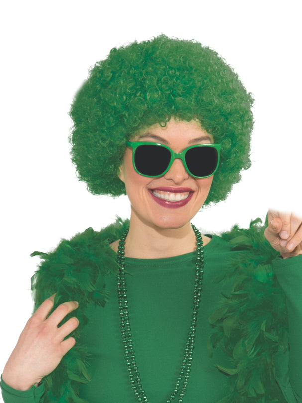 Green Afro Costume Wig