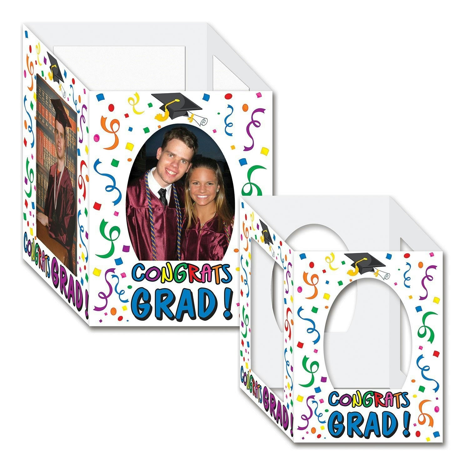 Beistle 2-Pack Congrats Graduate Photo Centerpiece Graduation Table Decoration