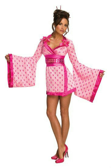 Secret Wishes Women's Sexy Playboy Pink Geisha Costume Medium