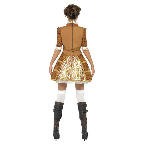 Smiffy's Women's Fever Steampunk Pirate Adult Costume Size Medium 10-12