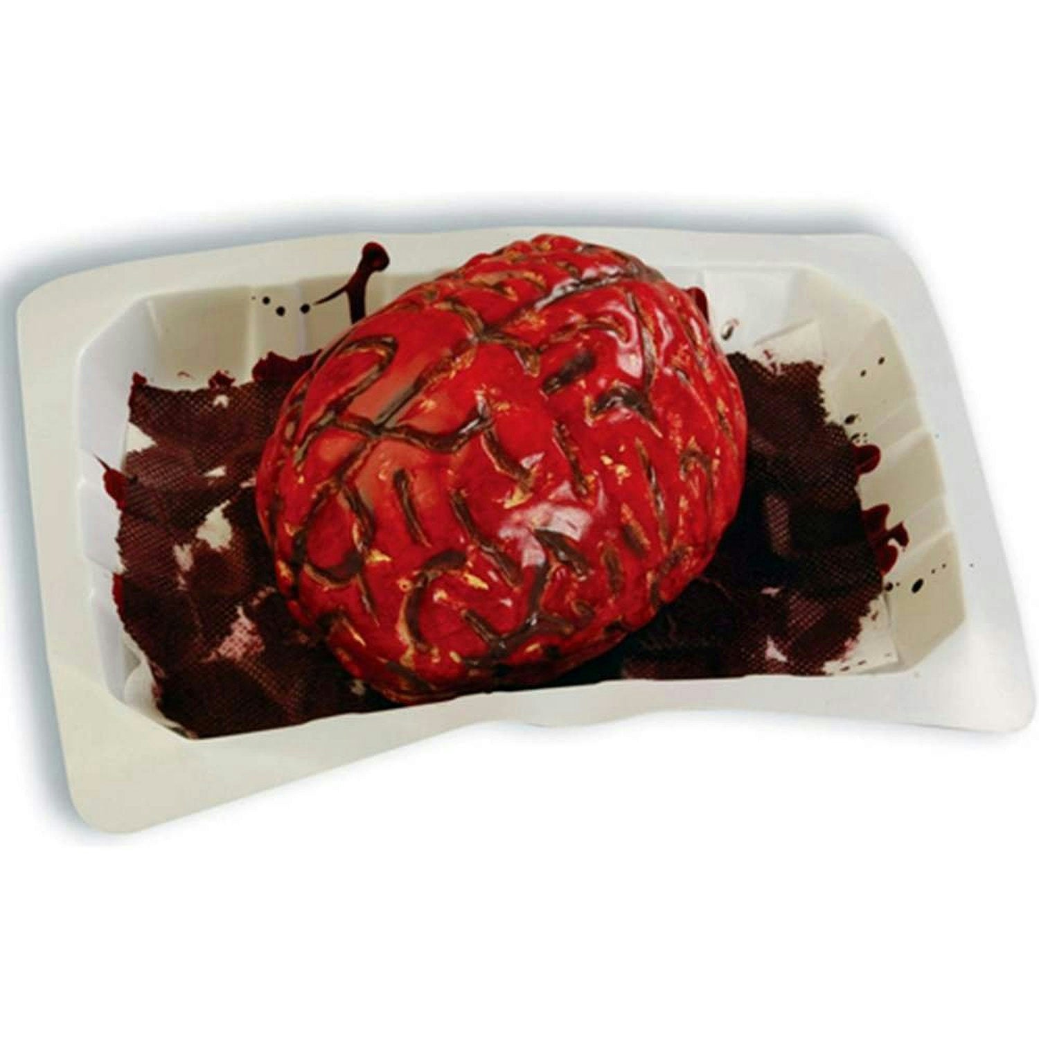Bloody Banquet Brain in a Butcher's Meat Tray Halloween Party Prop Decoration