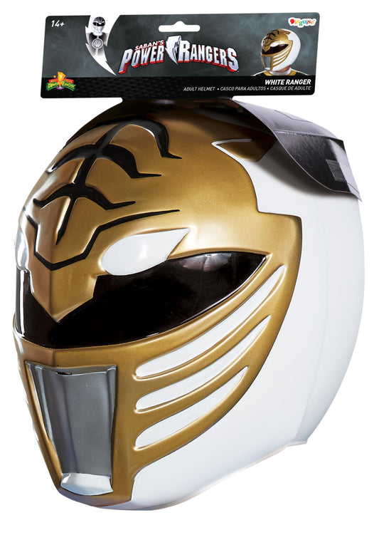 White Power Ranger Helmet Costume Mask