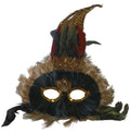 Be Wicked Black And Brown Feathers Festival Masquerade Venetian Mask