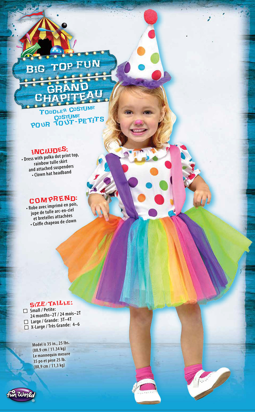 Fun World Girl's Big Top Fun Clown Child Costume