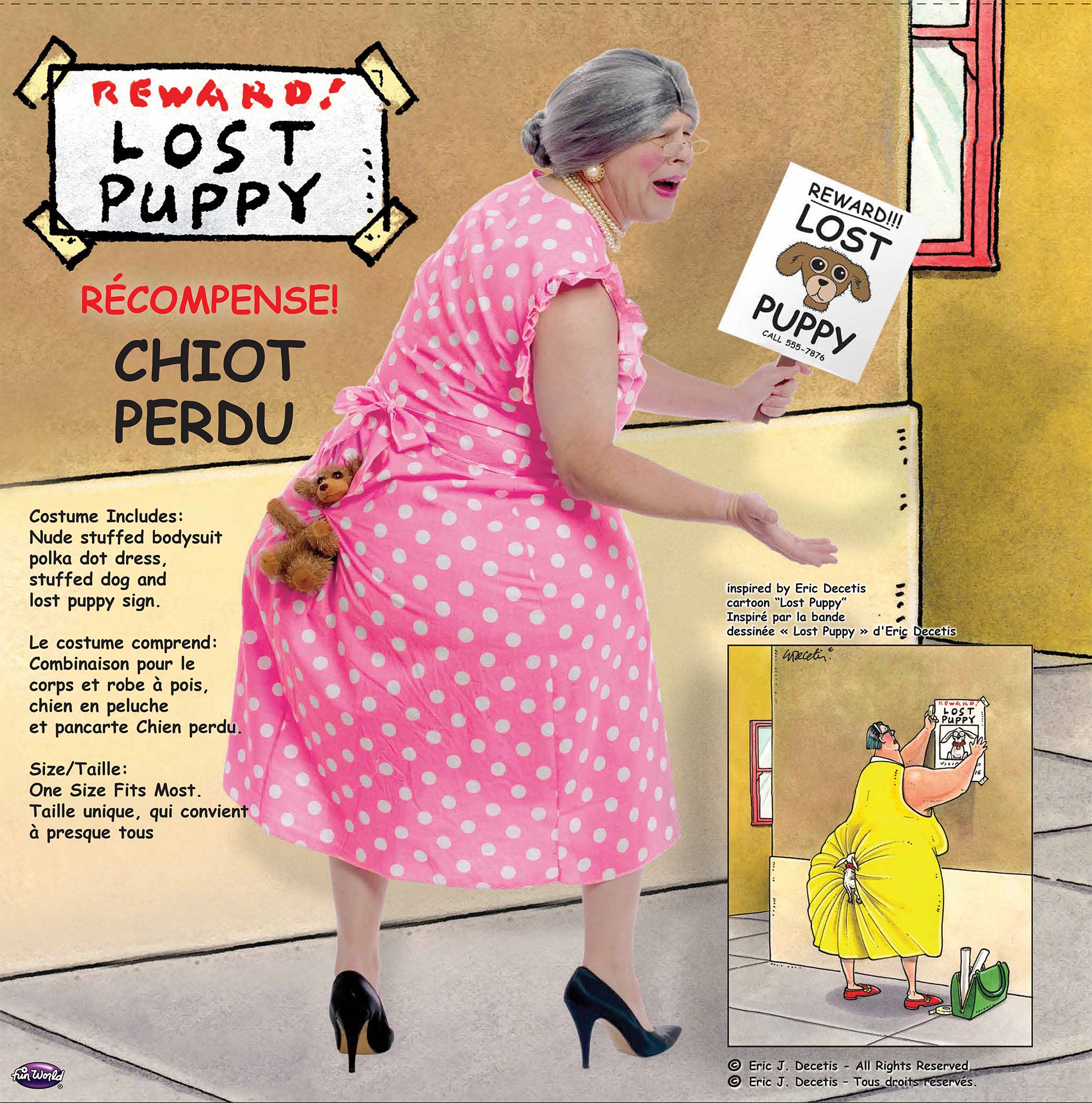 Lost Puppy Adult Funny Sat On Puppy Costume