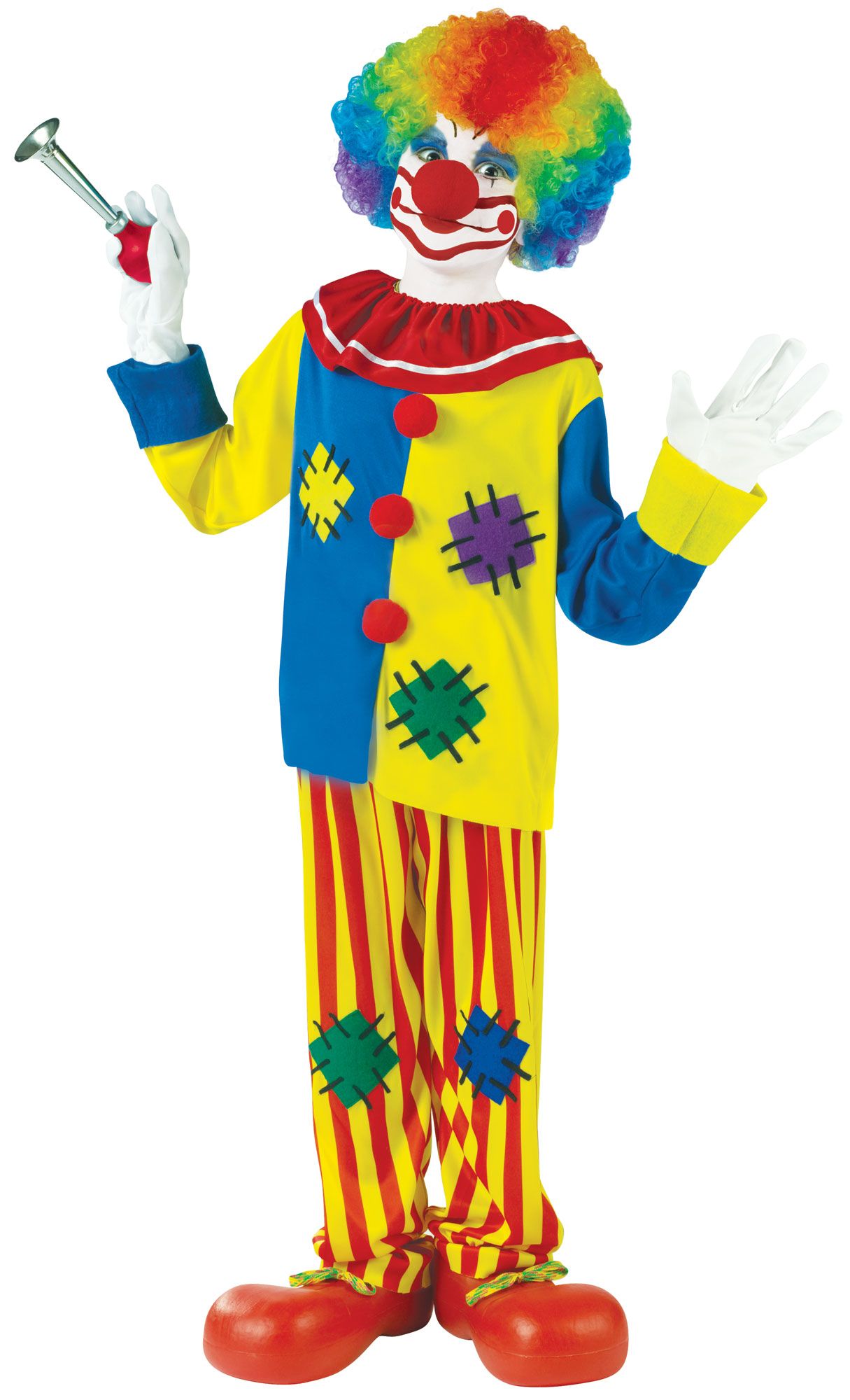 Big Top Clown Multicolor Boys Costume