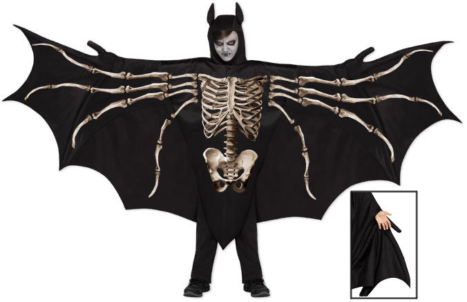 Wicked Winged Bat Skeleton Wing Cape Boys Costume