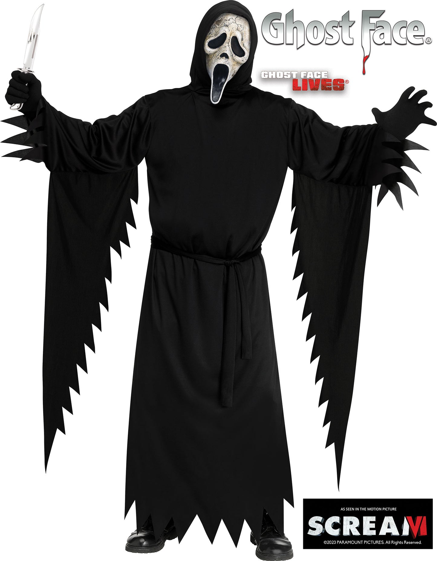 Scream Ghost Face Aged Adult Costume