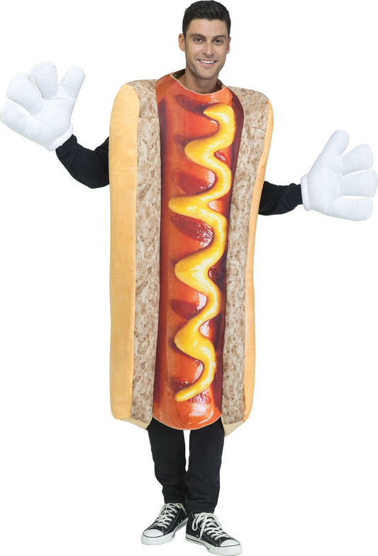 Photoreal Adult Hot Dog Costume Tunic Standard