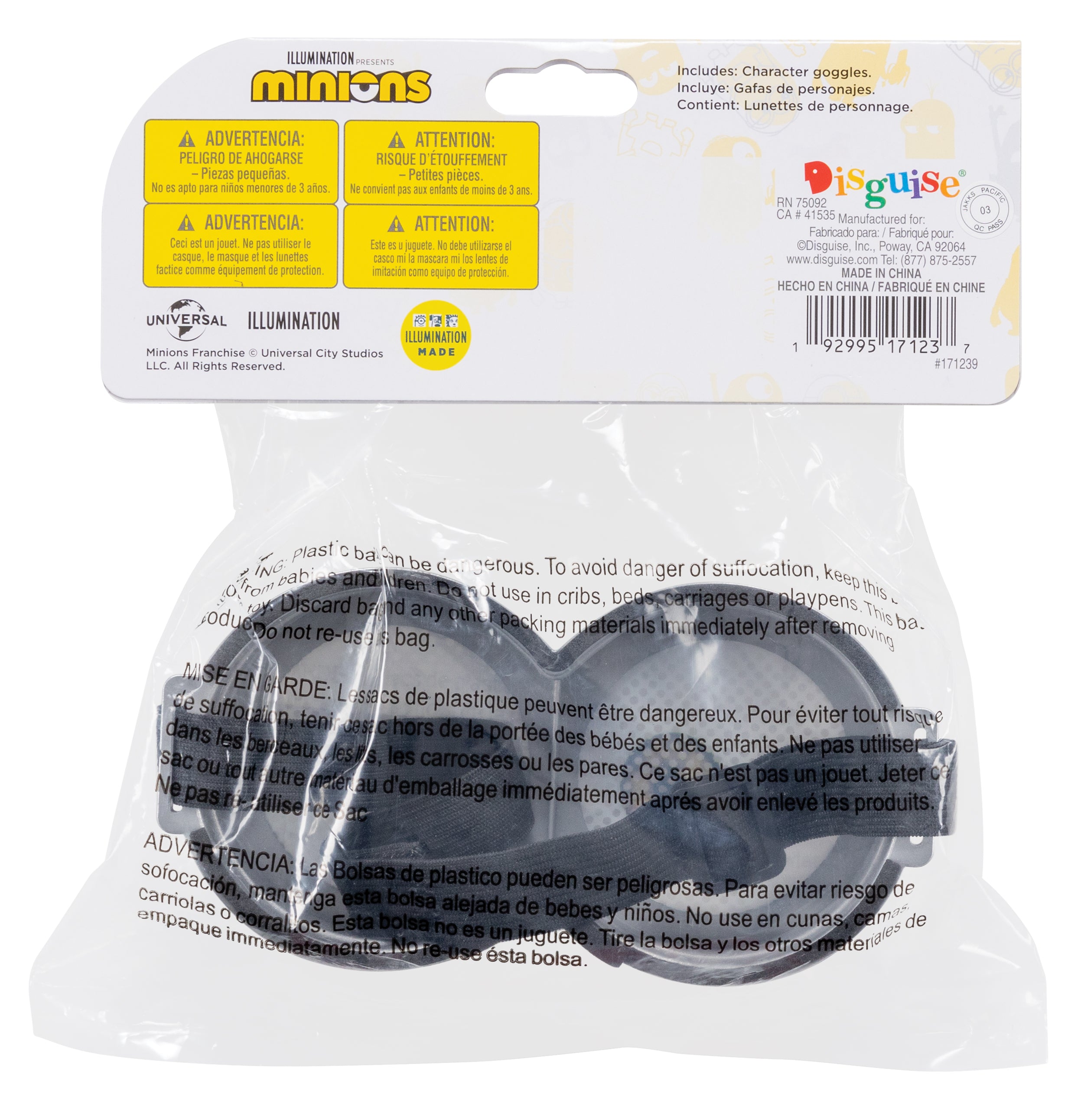 Minions Bob Goggles Costume Glasses One Size Child