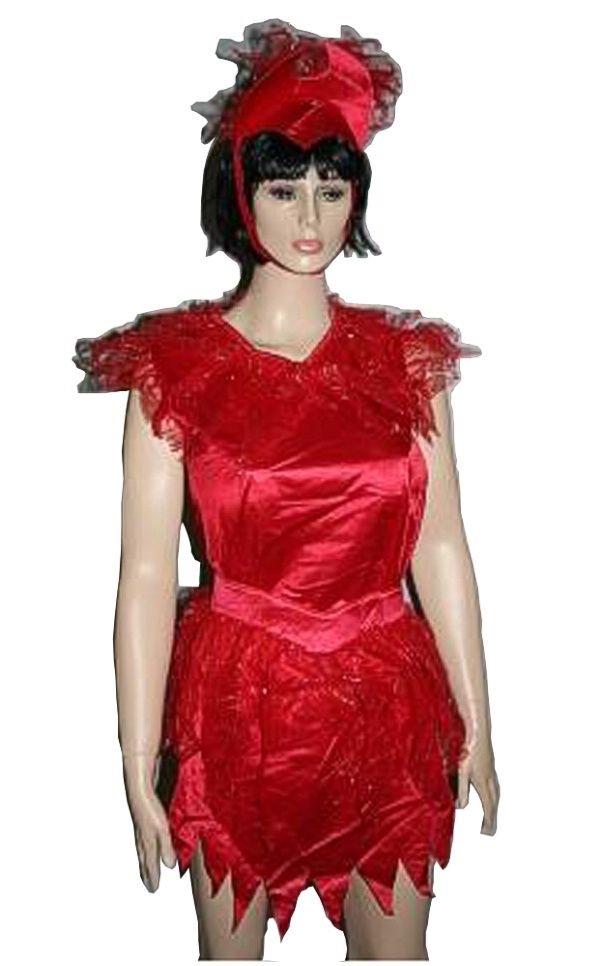 Devilina Adult Red Devil Halloween Costume Dress Standard Size up to 12 CHEAP