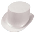 White Satin Top Hat Magician NEW