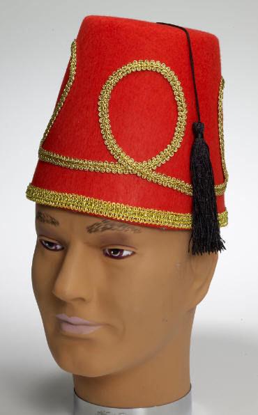 Red Fez Adult Costume Hat