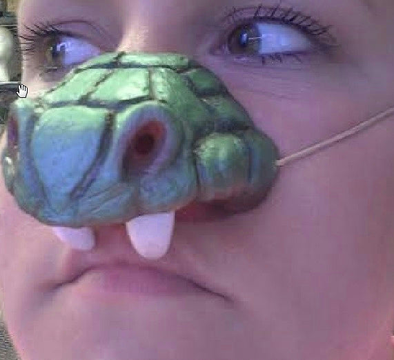 Cobra Snake Nose with Fangs Costume Accessory on an Elastic Band