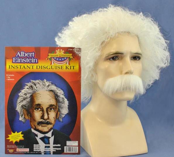Einstein Mad Scientist Wig and Mustache Costume Kit