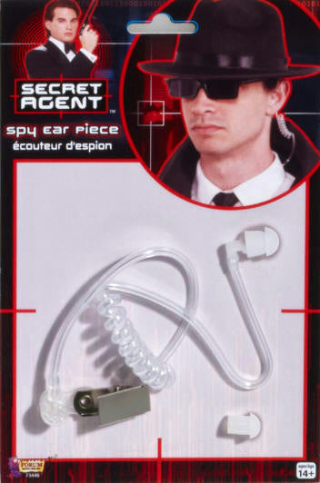 Secret Agent Gentleman Spy Fake Ear Piece Costume Accessory