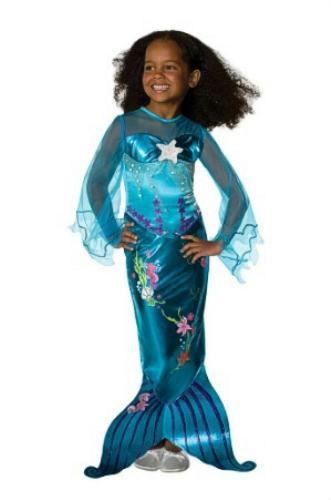 Blue Magical Mermaid Girls Child Costume Size Small 4-6