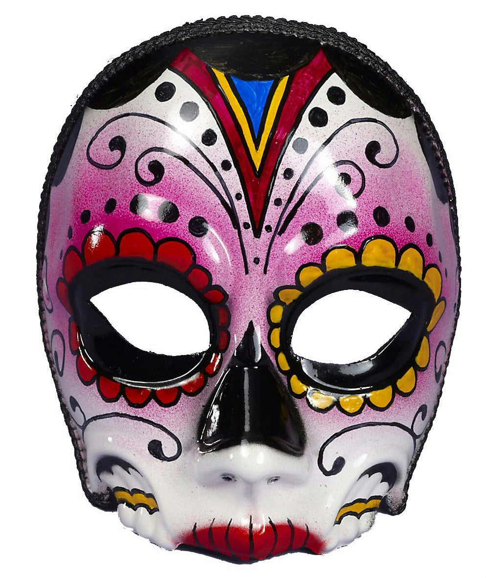 Women's Day Of The Dead Female Multi Colored Costume Mask