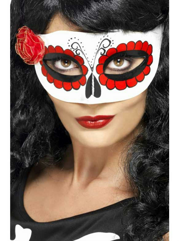 Women's Mexican Day Of The Dead Eyemask with Rose