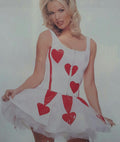 Womens Sexy Heart Valentine's Day Corset and Skirt Adult Costume Size S/M