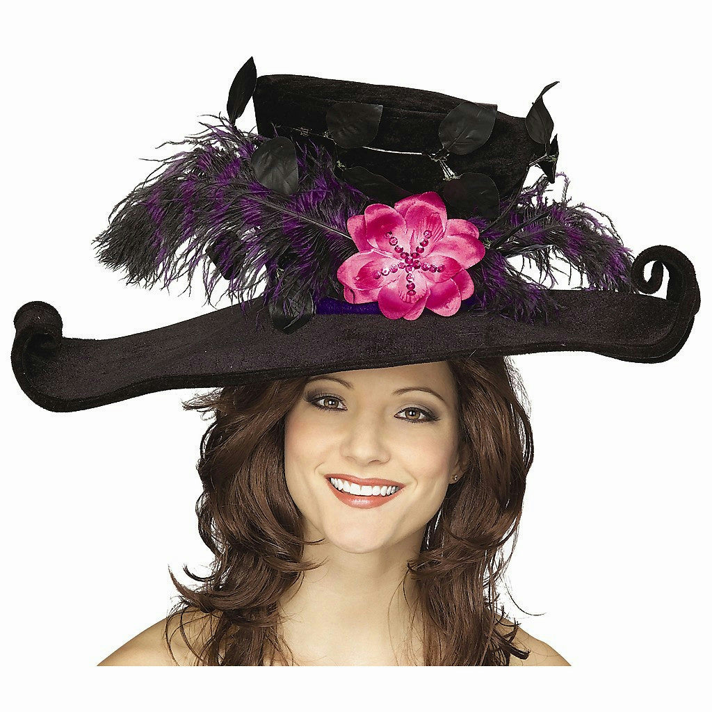 Black Victorian Hat With Plumes Feathers Mary Poppins