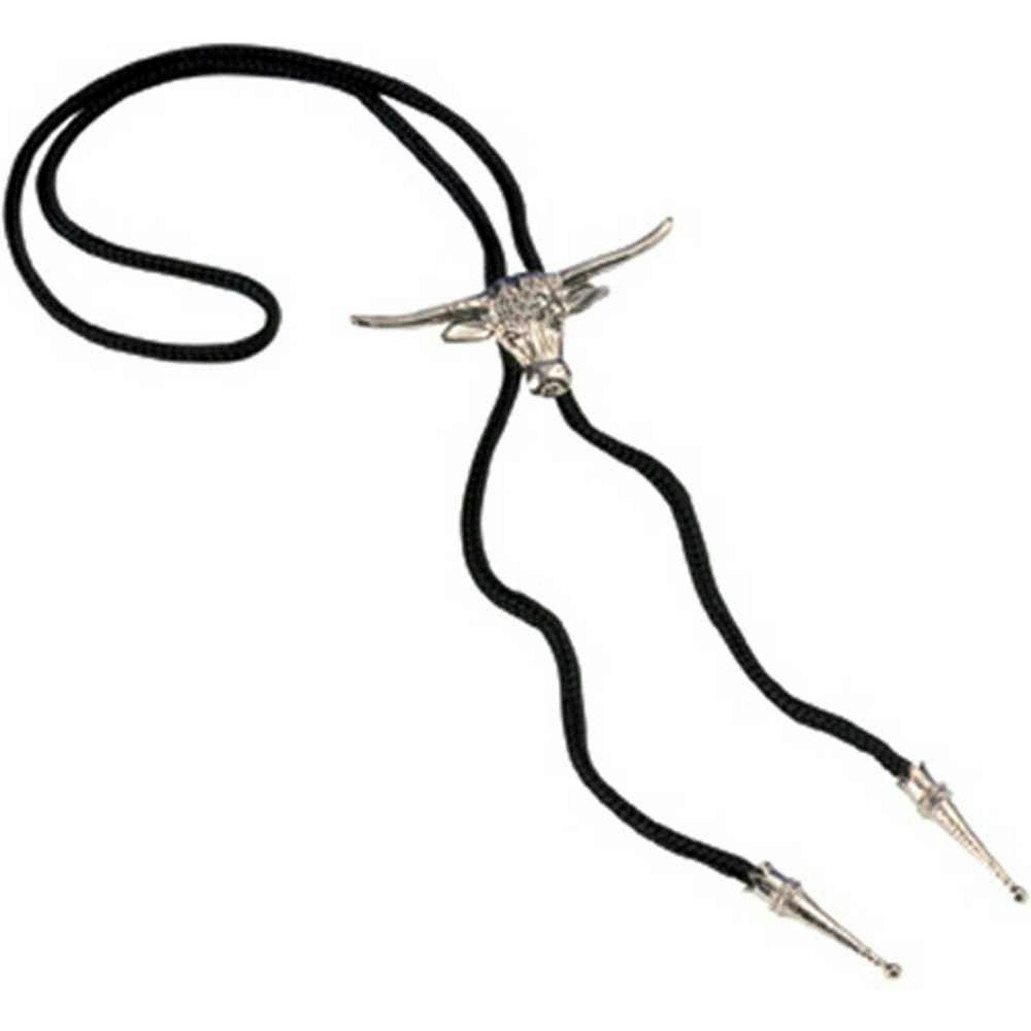 Cowboy Texas Longhorn Bull Bolo String Tie