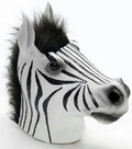 Zebra Latex Mask with Mane Forum Closed Mouth Farm Animal