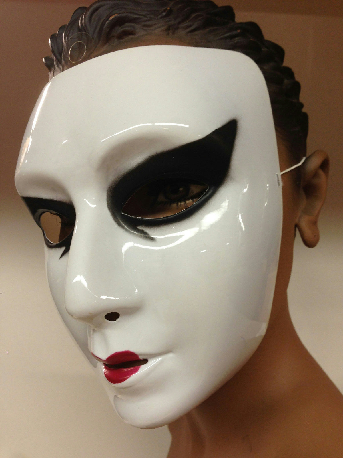 Cesar Painted White Female Semi-Rigid Plastic Face Mask