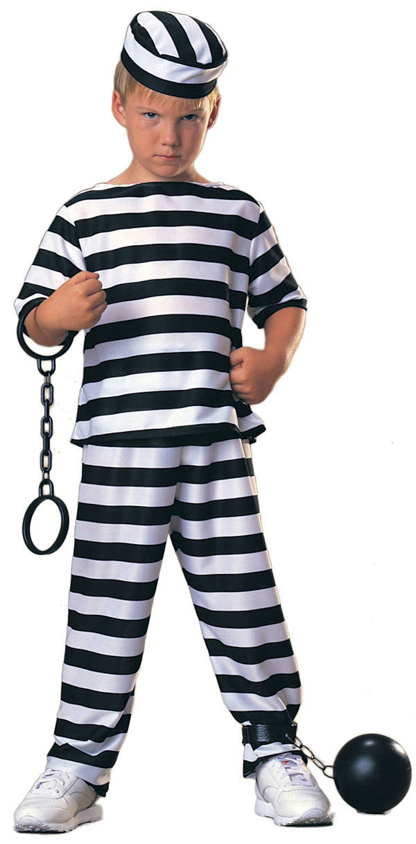 Child Prisoner Boy Costume Convict Child Costume Size Medium