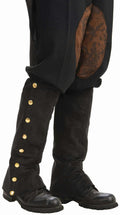 Black Suede Steampunk Boot Spats
