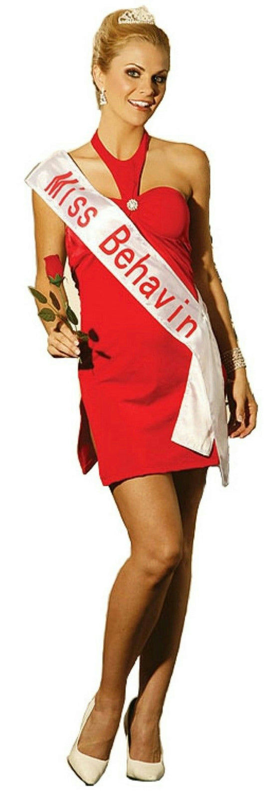 Beauty Contest Winner Miss Behavin Adult Costume Red Dress Size Medium 6-10