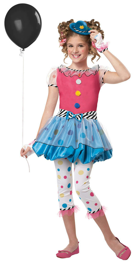 Dotsy Clown Girls Costume Size Small 6-8