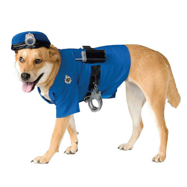 Police Officer Dog Pet Costume Size Small