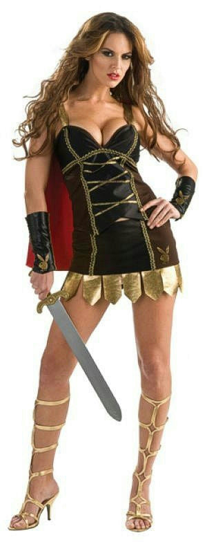 Delicious Women's Sexy Playboy Roman Warrior Bunny Costume S/M